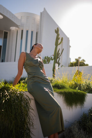 ALABASTRA DRESS - MAPLE SATIN - One Fell Swoop