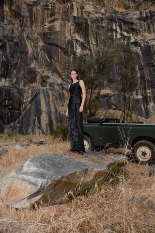 DÉGAGÉ DRESS - NOIR ÉCLAT - One Fell Swoop