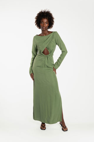 PEGGY GOWN - BAMBOO GREEN - One Fell Swoop
