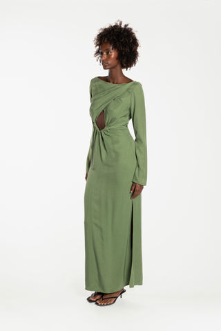 PEGGY GOWN - BAMBOO GREEN - One Fell Swoop