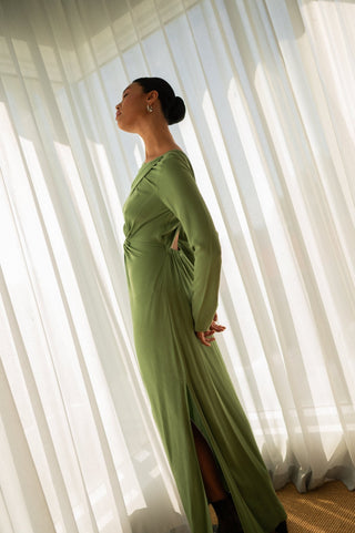 PEGGY GOWN - BAMBOO GREEN - One Fell Swoop