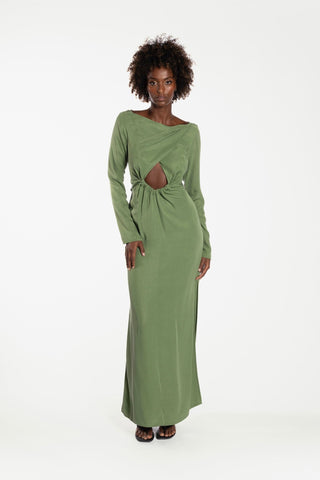 PEGGY GOWN - BAMBOO GREEN - One Fell Swoop