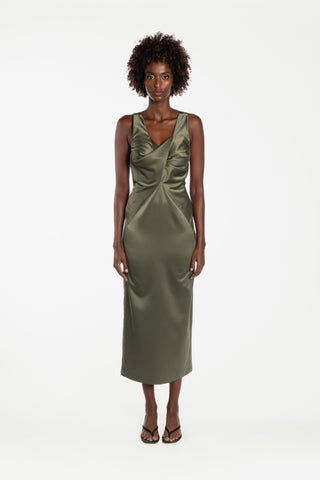 ALABASTRA DRESS - MAPLE SATIN - One Fell Swoop