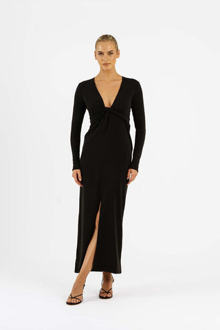 ALEXIS MAXI IN BLACK KNIT - One Fell Swoop