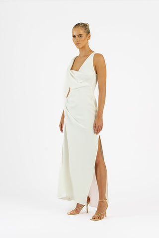 ALINA DRESS - IVORY CREPE - One Fell Swoop