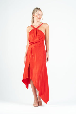 AUDREY DRESS IN ROSSO - One Fell Swoop