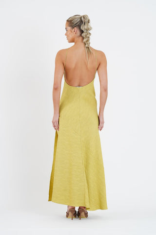 CAPRICORN DRESS IN GOLDEN STRAW - One Fell Swoop