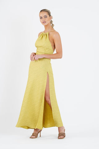 CAPRICORN DRESS IN GOLDEN STRAW - One Fell Swoop