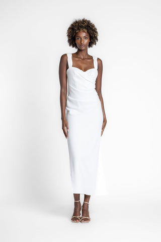 ELLA DRESS - IVORY CREPE - One Fell Swoop