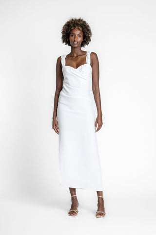 ELLA DRESS - IVORY CREPE - One Fell Swoop