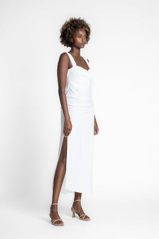ELLA DRESS - IVORY CREPE - One Fell Swoop