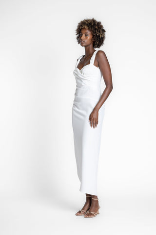 ELLA DRESS - IVORY CREPE - One Fell Swoop