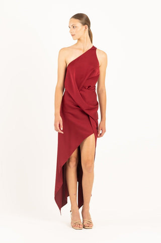 PHILLY DRESS IN BLACK CHERRY - One Fell Swoop