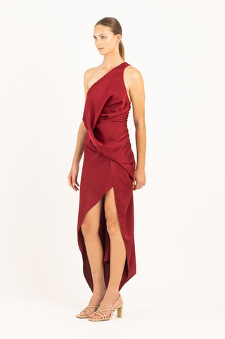 PHILLY DRESS IN BLACK CHERRY - One Fell Swoop