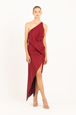 PHILLY DRESS IN BLACK CHERRY - One Fell Swoop