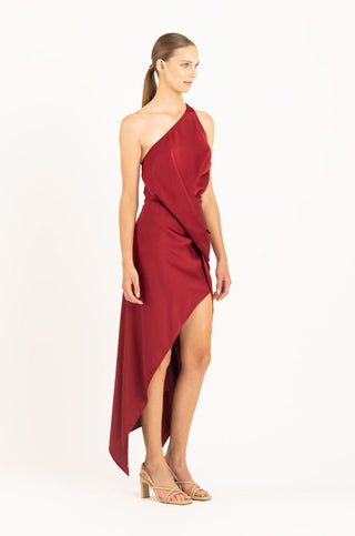 PHILLY DRESS IN BLACK CHERRY - One Fell Swoop