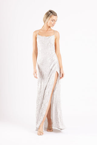 SIREN MAXI IN SILVER VARAKH - One Fell Swoop
