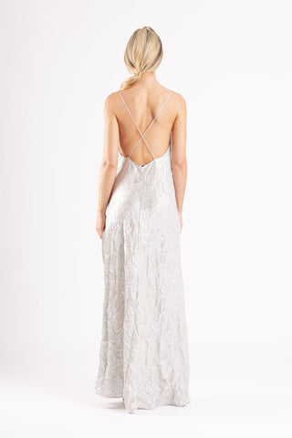 SIREN MAXI IN SILVER VARAKH - One Fell Swoop
