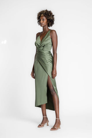 THE STATUS DRESS IN MAPLE SATIN - One Fell Swoop