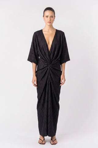 ALEX KIMONO IN RAVEN BLACK - One Fell Swoop