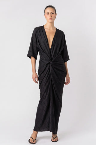ALEX KIMONO IN RAVEN BLACK - One Fell Swoop