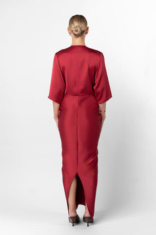 ALEX KIMONO IN VENETIAN RED