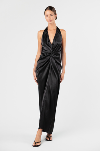 TALIA DRESS IN OBSIDIAN
