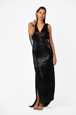 VELARE MAXI - SILHOUETTE BLACK SEQUIN