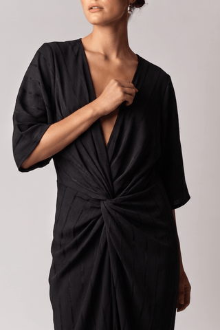 ALEX KIMONO IN RAVEN BLACK - One Fell Swoop