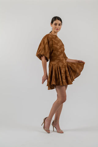 ALICIA MINI IN UMBER JACQUARD - One Fell Swoop