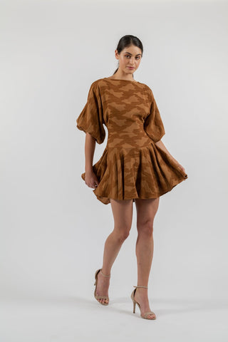 ALICIA MINI IN UMBER JACQUARD - One Fell Swoop