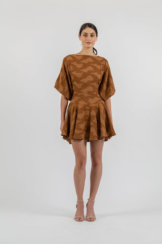 ALICIA MINI IN UMBER JACQUARD - One Fell Swoop