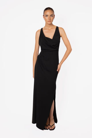 ALINA DRESS IN JET BLACK - One Fell Swoop