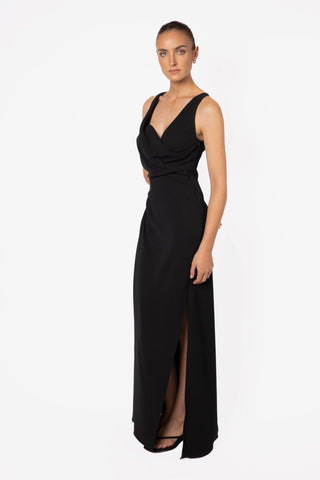 ALINA DRESS IN JET BLACK - One Fell Swoop