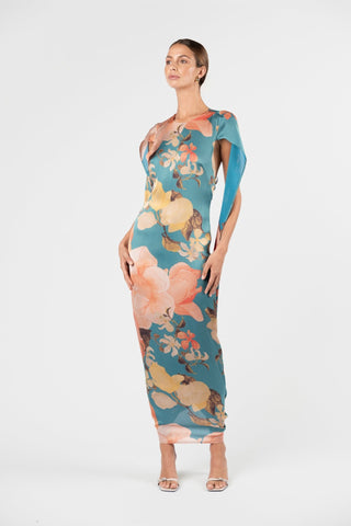 BACKLIT DRESS - LAGOON - One Fell Swoop