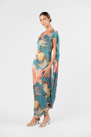 BACKLIT DRESS - LAGOON - One Fell Swoop