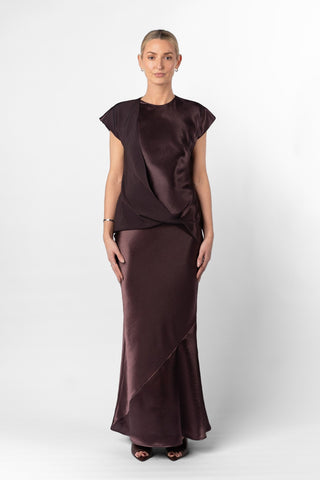 BELLA SKIRT - AUBERGINE - One Fell Swoop
