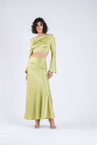 BIJOUX WRAP IN PEAR SATIN - One Fell Swoop