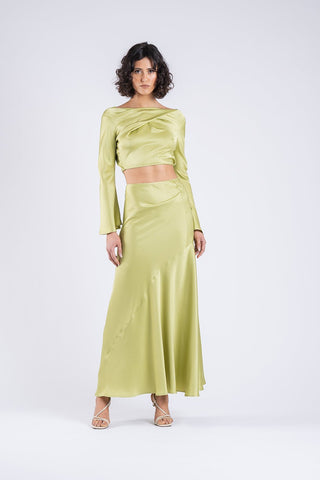 BIJOUX WRAP IN PEAR SATIN - One Fell Swoop