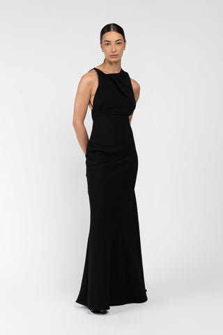 DAKOTA GOWN IN JET BLACK - One Fell Swoop