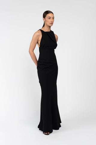 DAKOTA GOWN IN JET BLACK - One Fell Swoop