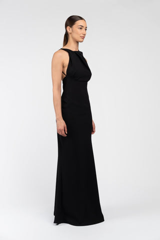 DAKOTA GOWN IN JET BLACK - One Fell Swoop