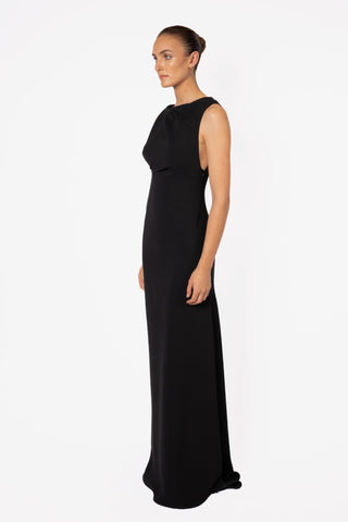 DAKOTA GOWN IN JET BLACK - One Fell Swoop