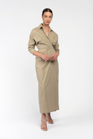 DILMA SHIRT DRESS - TEA - One Fell Swoop