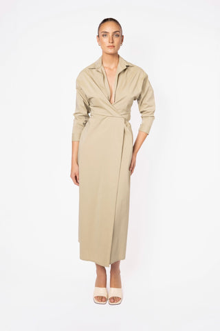 DILMA SHIRT DRESS - TEA - One Fell Swoop