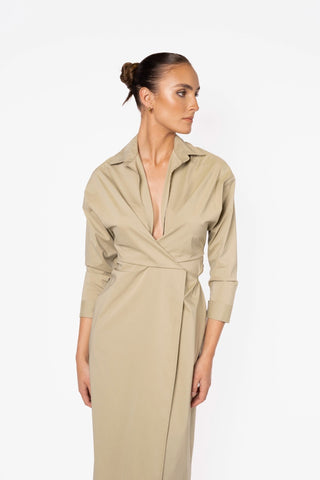 DILMA SHIRT DRESS - TEA - One Fell Swoop