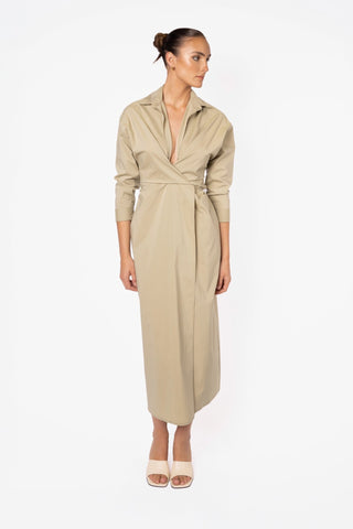 DILMA SHIRT DRESS - TEA - One Fell Swoop