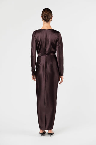 GAEA GOWN IN AUBERGINE - MADE TO ORDER - One Fell Swoop