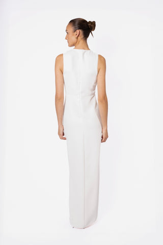 GAIA MAXI IN IVORY CREPE - One Fell Swoop