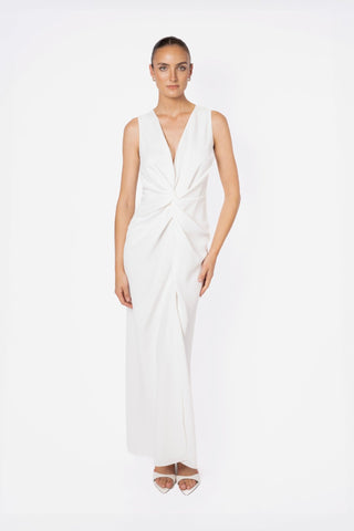 GAIA MAXI IN IVORY CREPE - One Fell Swoop